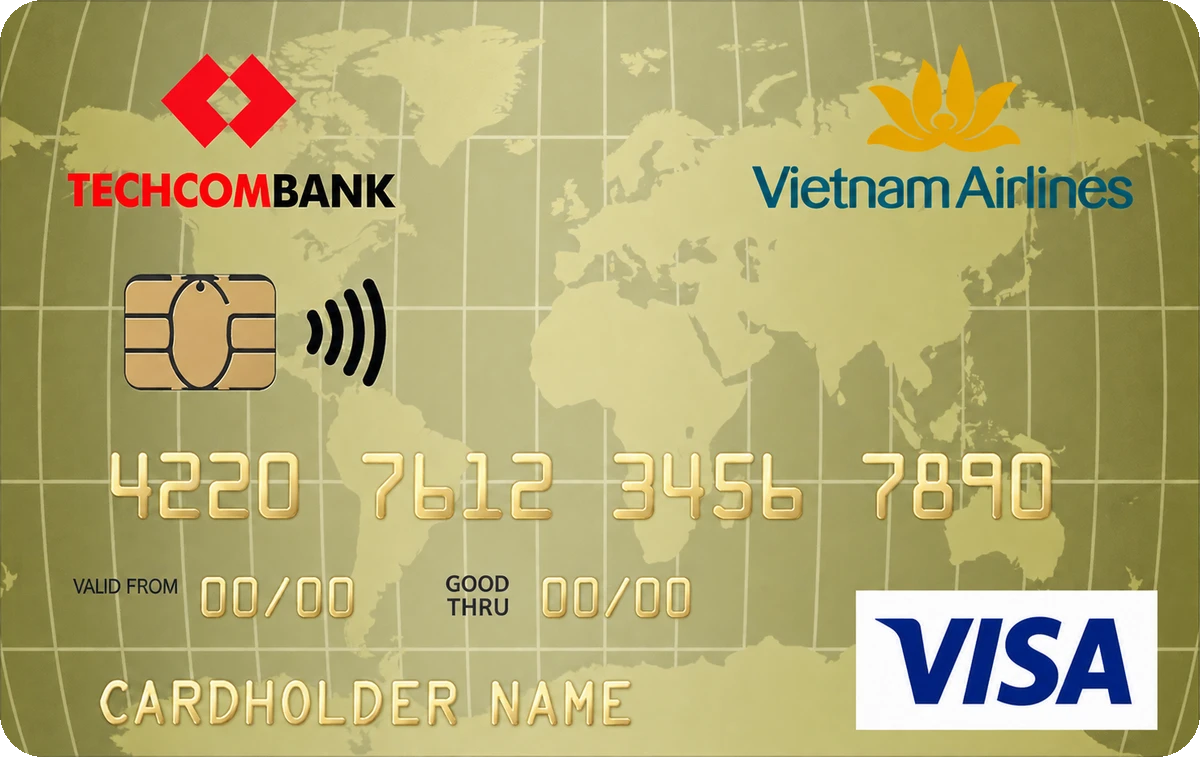 Techcombank Vietnam Airlines Visa Gold
