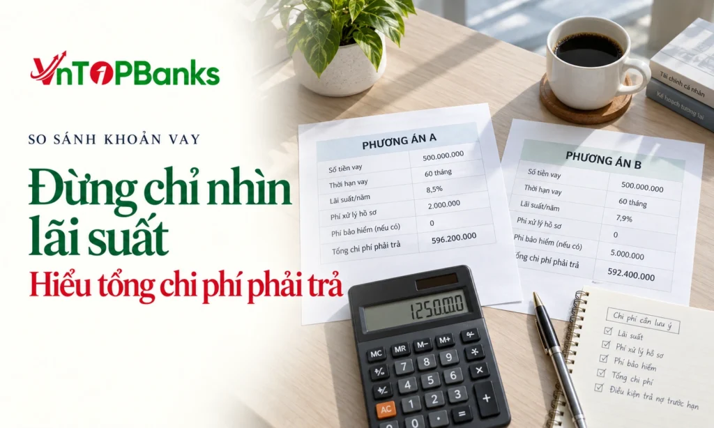 SO SÁNH KHOẢN VAY — Đừng chỉ nhìn lãi suất Hiểu tổng chi phí phải trả