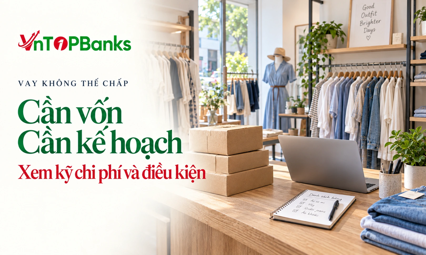 VAY KHÔNG THẾ CHẤP — Cần vốn Cần kế hoạch Xem kỹ chi phí và điều kiện