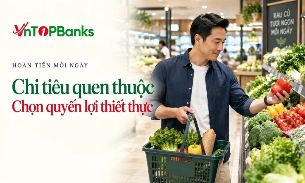 HOÀN TIỀN MỖI NGÀY — Chi tiêu quen thuộc Chọn quyền lợi thiết thực