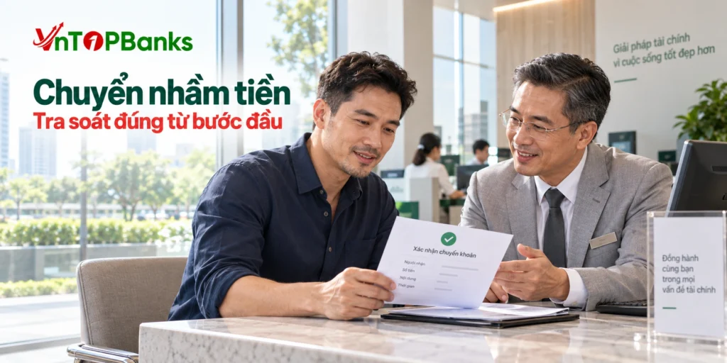 Chuyển nhầm tiền — Tra soát đúng từ bước đầu | VNTopBanks