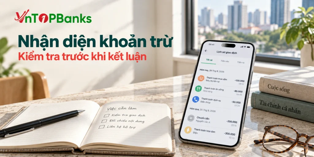 Nhận diện khoản trừ — Kiểm tra trước khi kết luận | VNTopBanks