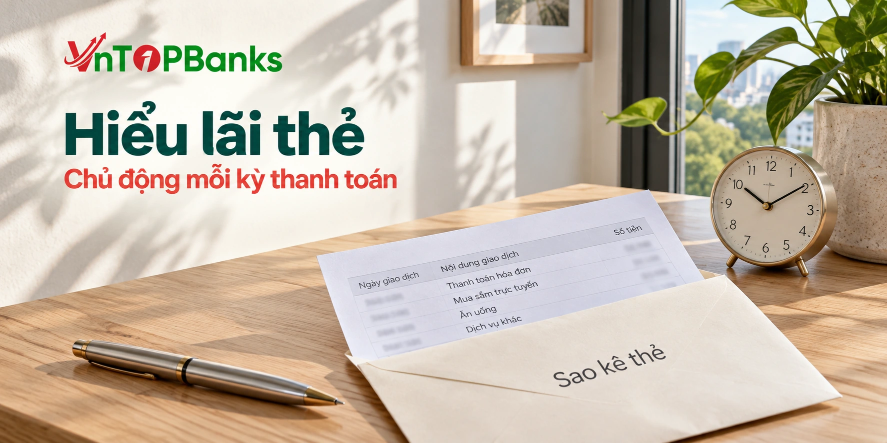 Hiểu lãi thẻ — Chủ động mỗi kỳ thanh toán | VNTopBanks