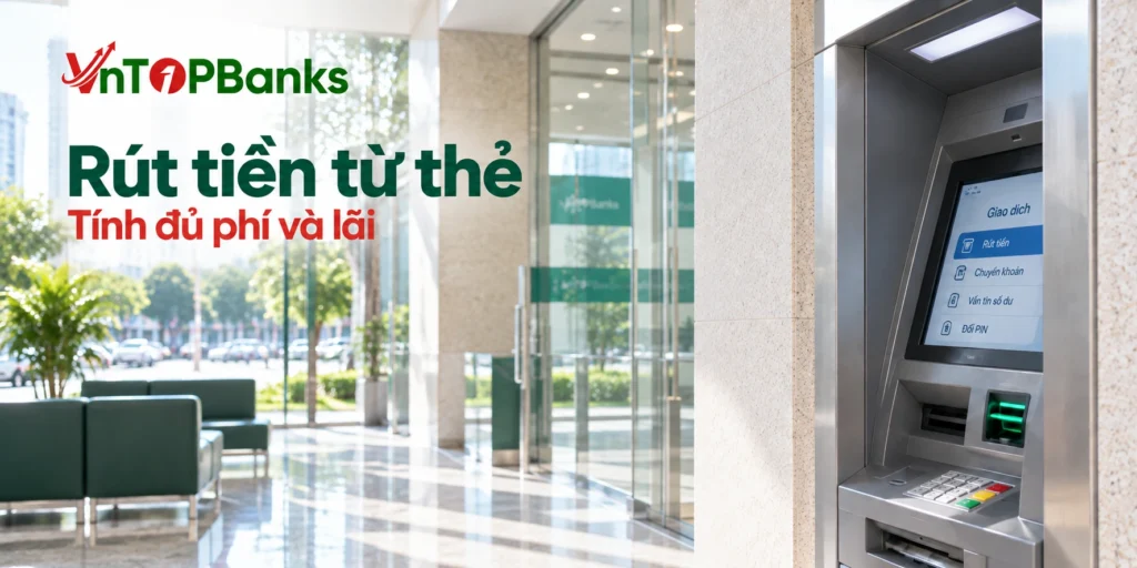 Rút tiền từ thẻ — Tính đủ phí và lãi | VNTopBanks
