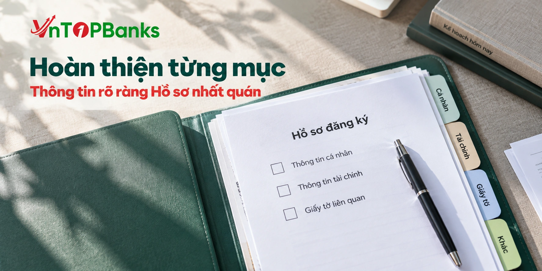 Hoàn thiện từng mục — Thông tin rõ ràng Hồ sơ nhất quán | VNTopBanks
